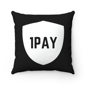 Open image in slideshow, 1PAY Black Beautiful Room Accent Spun Polyester Square Pillow
