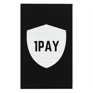 1PAY Black Soft Versatile Multipurpose Rally Towel, 11x18