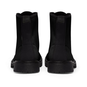 1PAY Women's Extra Comfort Black Canvas Boots