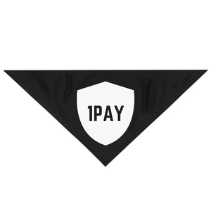 1PAY Black Soft Spun Polyester Fabric Pet Bandana