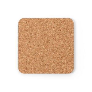 1PAY White Genuine Hardboard Cork Back Coaster