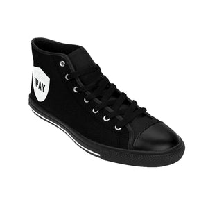 1PAY Men's Extra Comfort Black High-top Sneakers