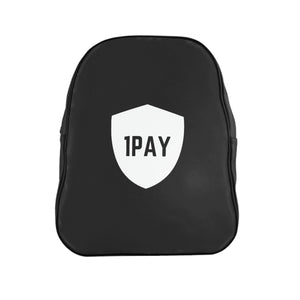 Open image in slideshow, 1PAY Black PU Leather Everyday Usage School Backpack
