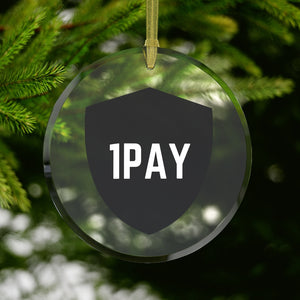 1PAY Black Holiday Decoration Glass Ornament