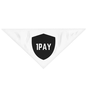 1PAY White Soft Spun Polyester Fabric Pet Bandana