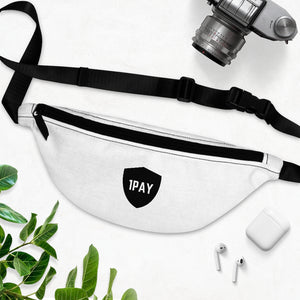 1PAY White Lightweight Trendy Adjustable Strap Fanny Pack