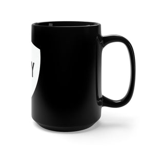 1PAY Black Durable Ceramic Fashionable Coffee Mug, 15oz