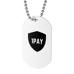 1PAY Beaded Aluminum Metal Chain Dog Tag