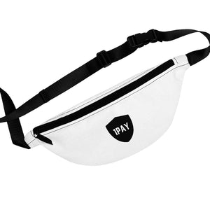 1PAY White Lightweight Trendy Adjustable Strap Fanny Pack