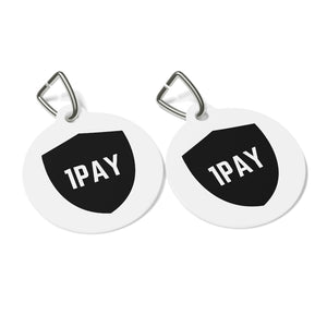 1PAY White Fresh Furry Friend Durable Collar Pet Tag