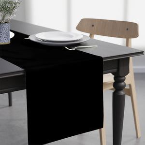 1PAY Black Lightweight Broadcloth Water Resistant Table Runner