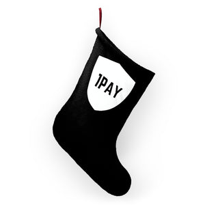 1PAY Black Warm Festive Fireplace Christmas Stockings