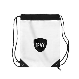 1PAY White Lightweight Versatile Drawstring Gym Bag