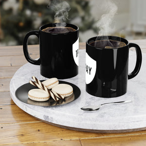 1PAY Black Ceramic Dishwasher Microwave Safe Coffee Mug
