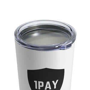 1PAY White Stainless Vacuum Insulated Wine Tumbler, 10oz