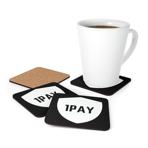 Open image in slideshow, 1PAY Black Genuine Hardboard Cork Back Coaster
