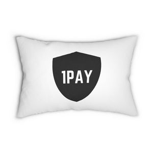 1PAY White Beautiful Water Resistant Lumbar Pillow