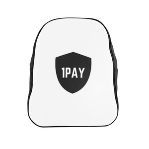 Open image in slideshow, 1PAY White PU Leather Everyday Usage School Backpack
