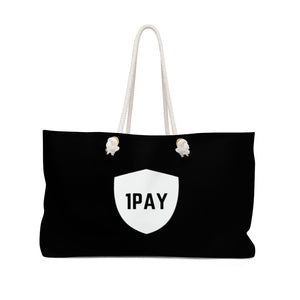 Open image in slideshow, 1PAY Black Oversized Wide Mouthed Weekender Tote Bag
