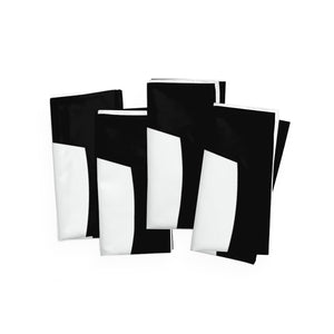 1PAY Black Luxuriously Soft 4pc Fabric Napkins