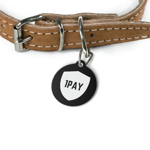 1PAY Black Fresh Furry Friend Durable Collar Pet Tag