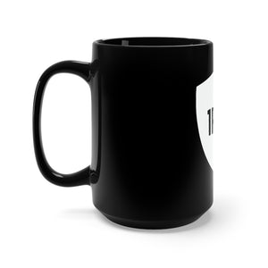 1PAY Black Durable Ceramic Fashionable Coffee Mug, 15oz